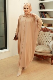 Mink Hijab Turkish Abaya 15001V - Thumbnail