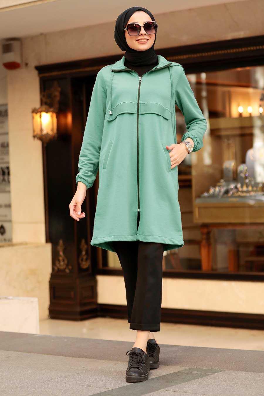 Mint Hijab Coat 7148MINT