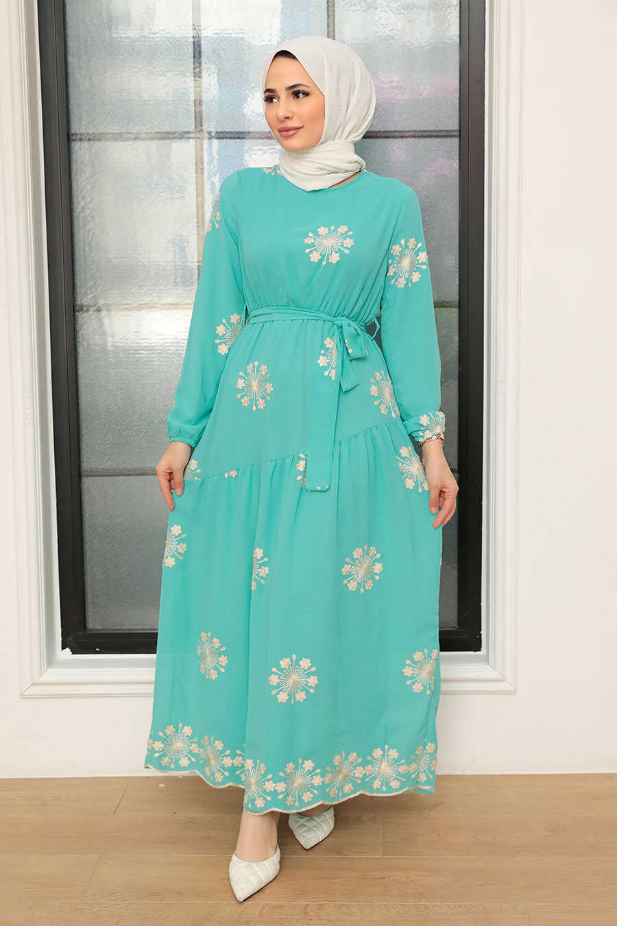 Mint Hijab Dress 1332MINT