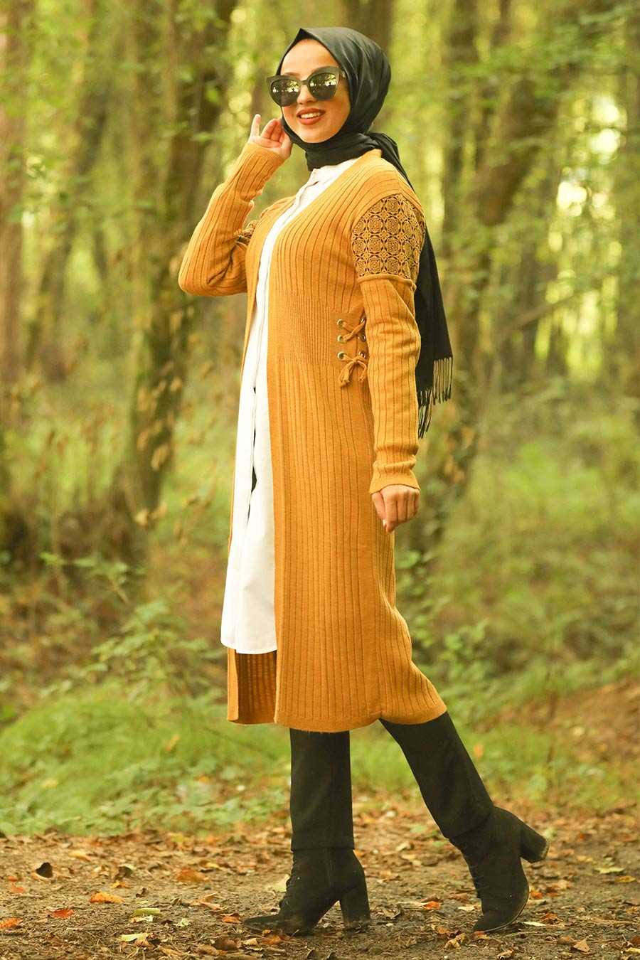 Mustard Hijab Cardigan 1404HR