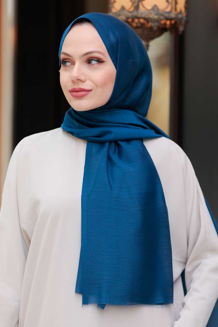 Navy Blue Hijab Shawl 48410L