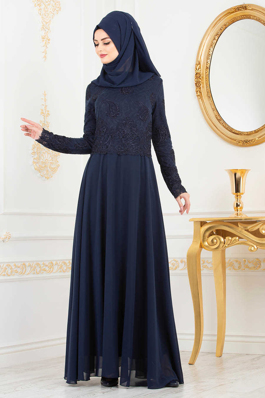 navy blue hijab outfit