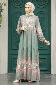 Neva Style - Almond Green Women Dress 50003CY - Thumbnail