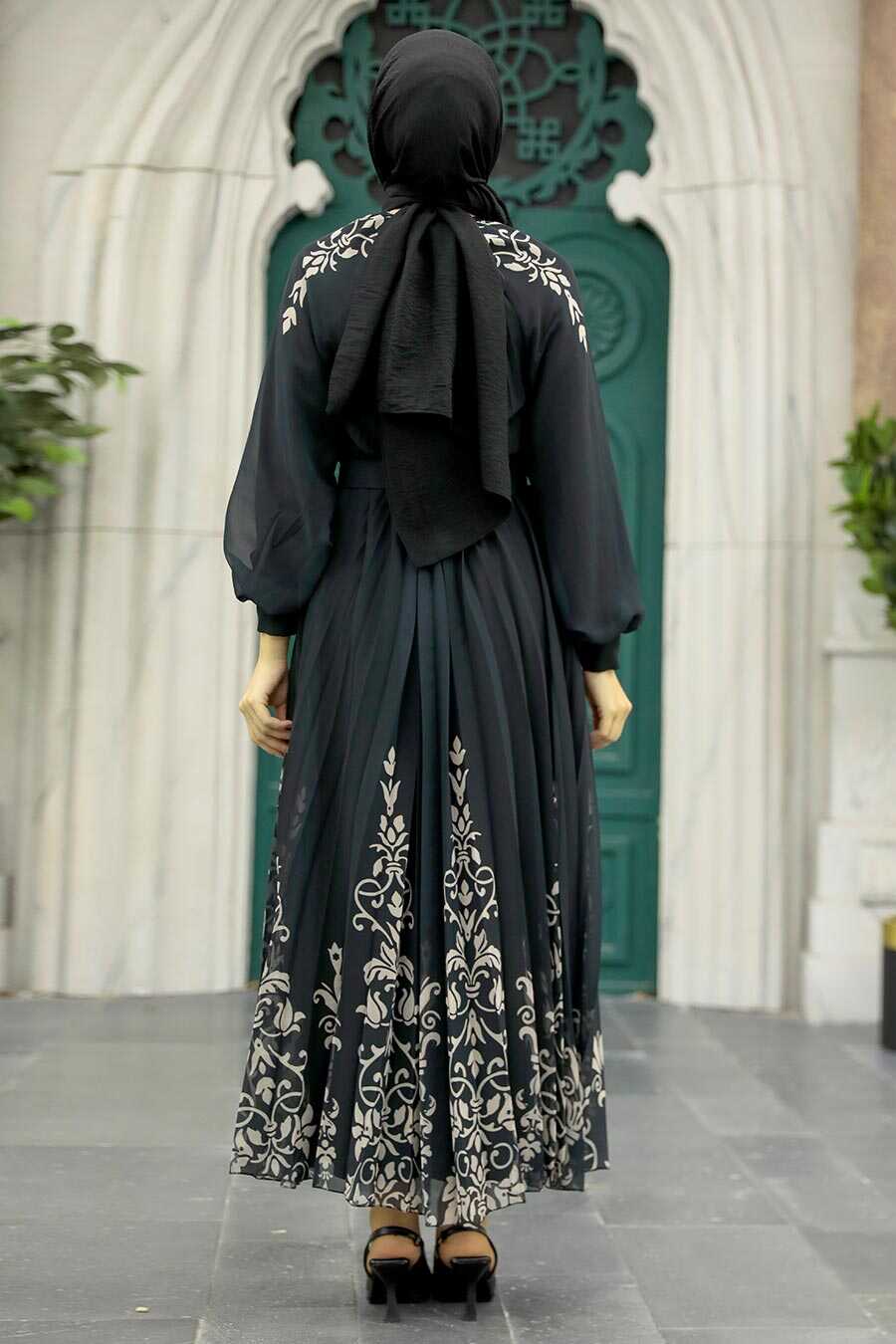 Neva Style - Beige Hijab Dress 38170BEJ