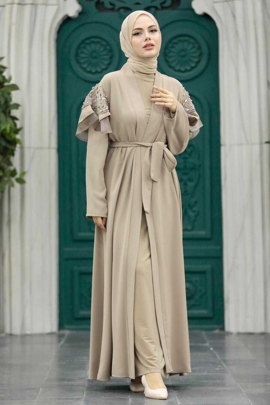 Neva Style - Beige Hijab For Women Abaya 388900BEJ