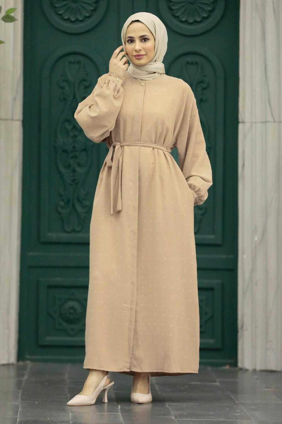 Neva Style - Beige Hijab For Women Turkish Abaya 88681BEJ