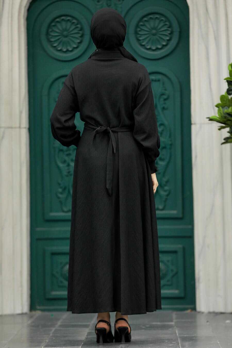 Neva Style - Beige Muslim Long Dress Style 5858BEJ