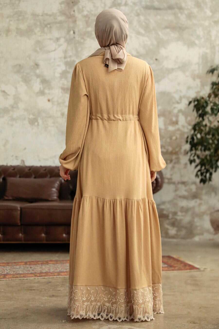 Neva Style - Biscuit High Quality Dress 5878BS