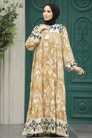 Neva Style - Biscuit Modest Dress 50004BS - Thumbnail