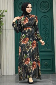 Neva Style - Black High Quality Dress 27932S - Thumbnail