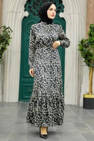 Neva Style - Black High Quality Dress 3430S - Thumbnail