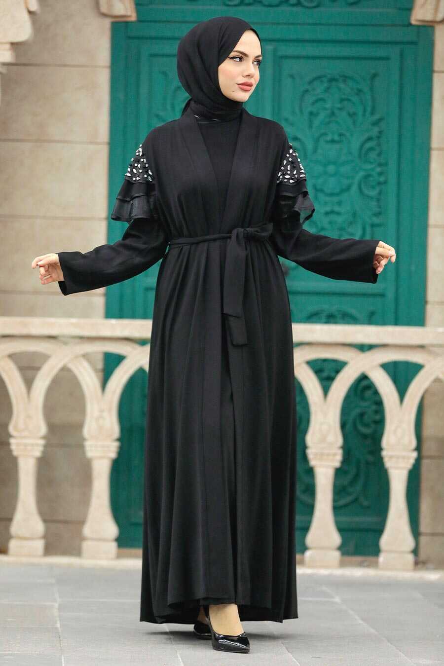 Neva Style - Black Hijab For Women Abaya 388900S