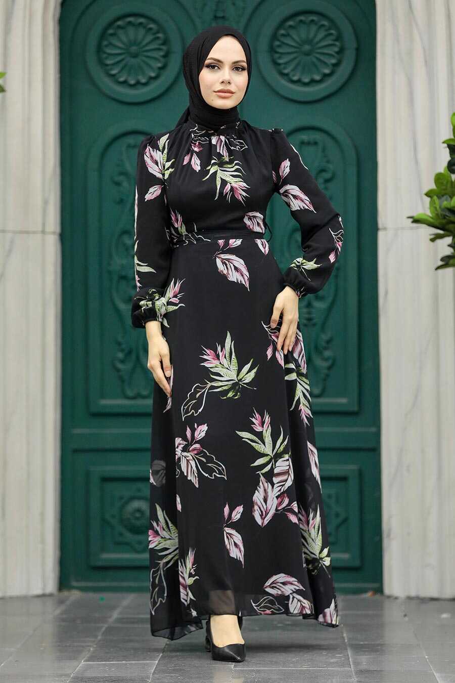 Neva Style - Black Hijab For Women Dress 27949S
