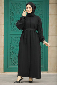 Neva Style - Black Hijab For Women Turkish Abaya 88681S - Thumbnail