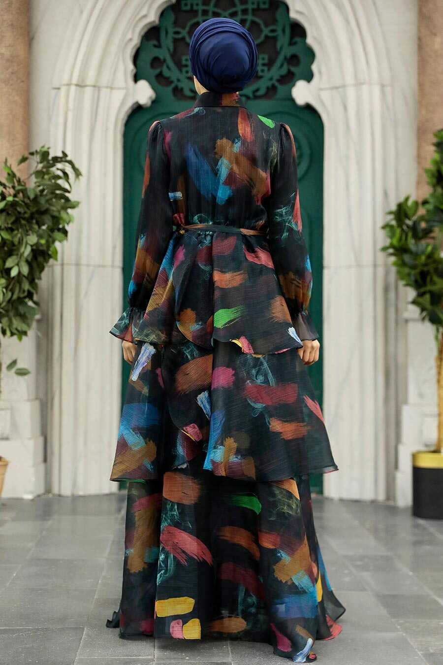 Neva Style - Black Hijab For Women Dress 3825S