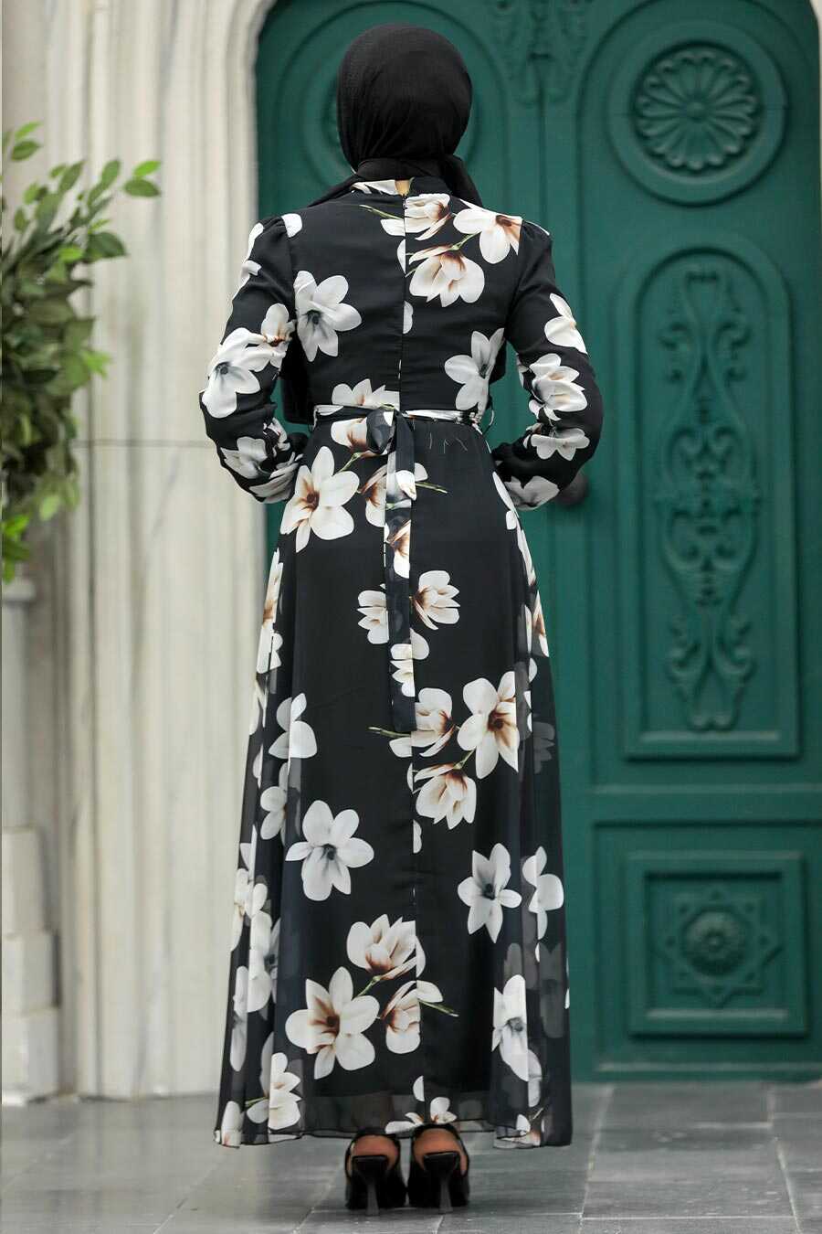 Neva Style - Black Modest Dress 27946S