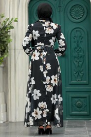 Neva Style - Black Modest Dress 27946S - Thumbnail