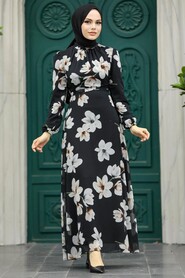 Neva Style - Black Modest Dress 27946S - Thumbnail