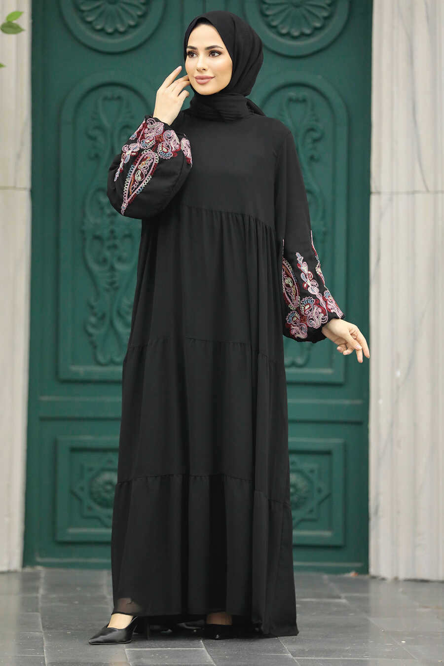 Neva Style - Black Plus Size Dress 8890S
