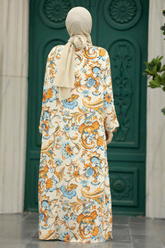 Neva Style - Blue Hijab Dress 50103M - Thumbnail