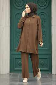 Neva Style - Brown High Quality Dual Suit 41771KH - Thumbnail