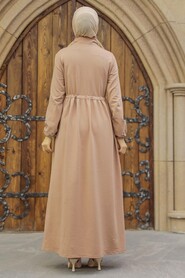 Neva Style - Camel Women Dress 1372C - Thumbnail