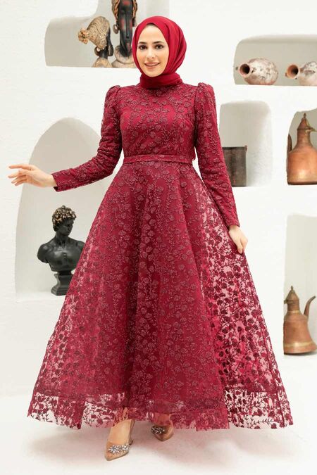 red turkish wedding dress