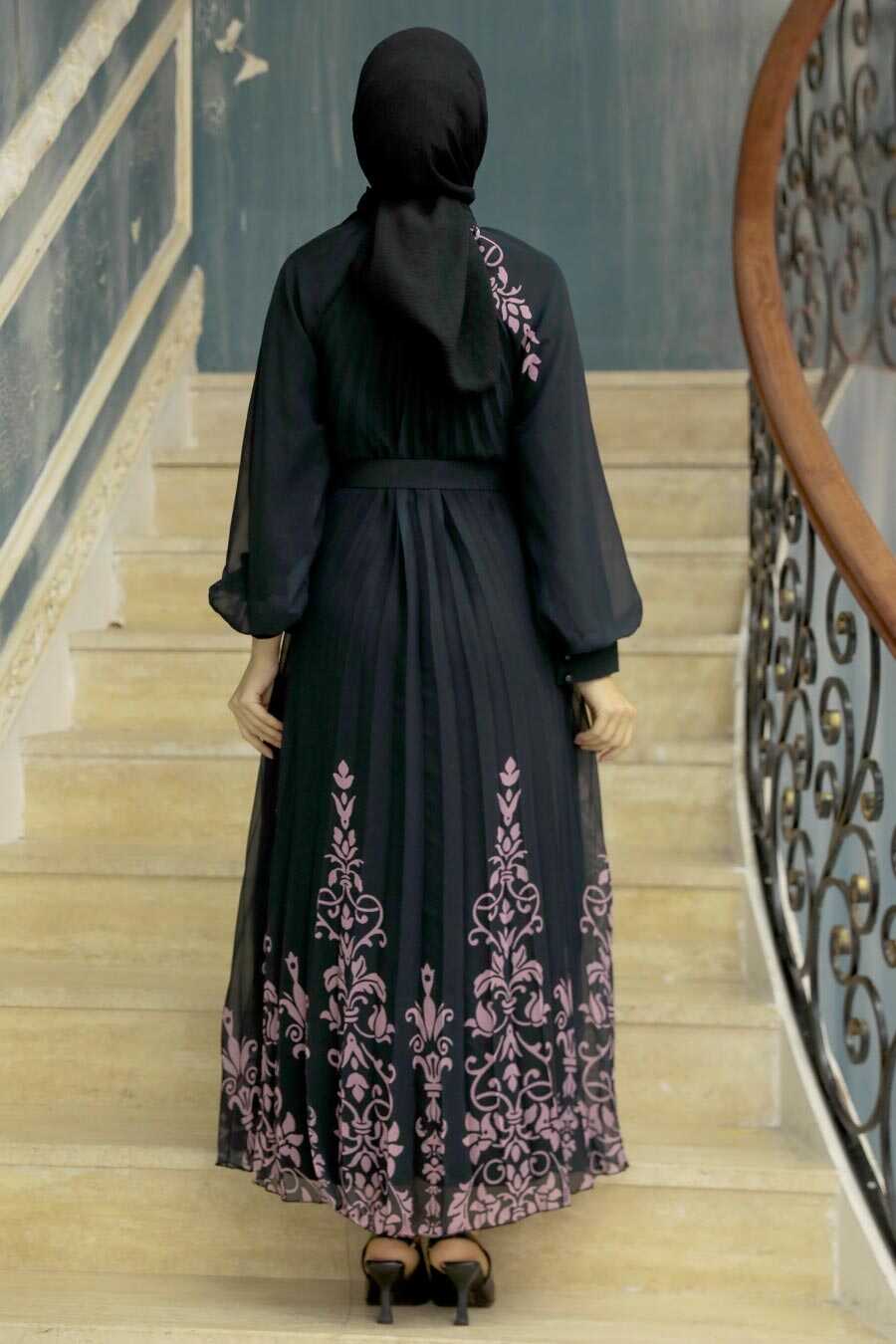 Neva Style - Dusty Rose Hijab Dress 3817GK