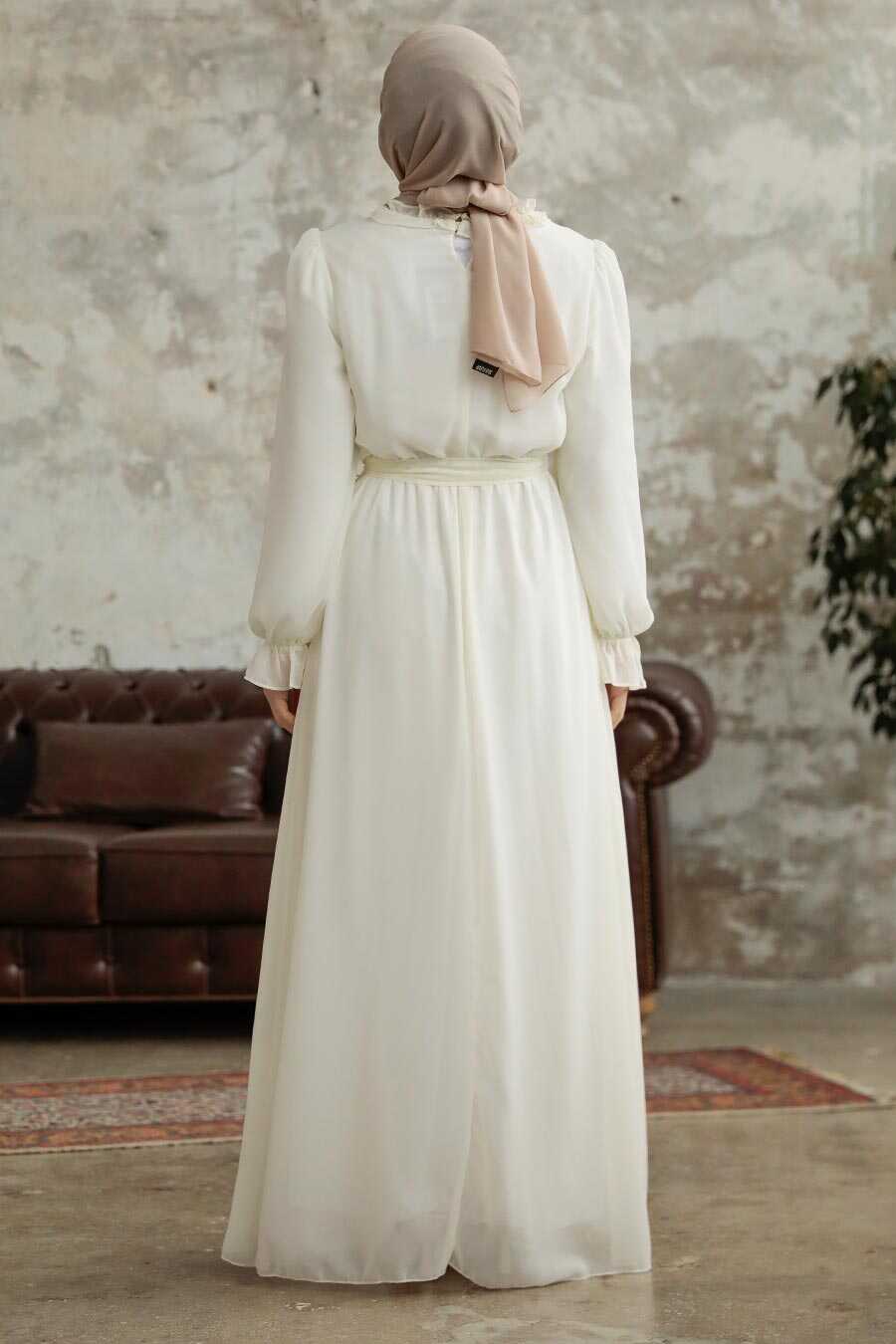 Neva Style - Ecru Plus Size Dress 2971E