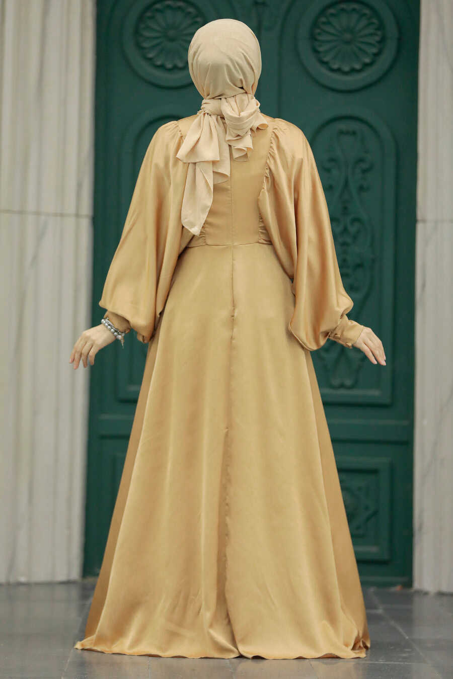 Neva Style - Elegant Biscuit Islamic Clothing Prom Dress 60201BS