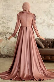 Neva Style - Elegant Cooper Modest Evening Gown 22881BKR - Thumbnail