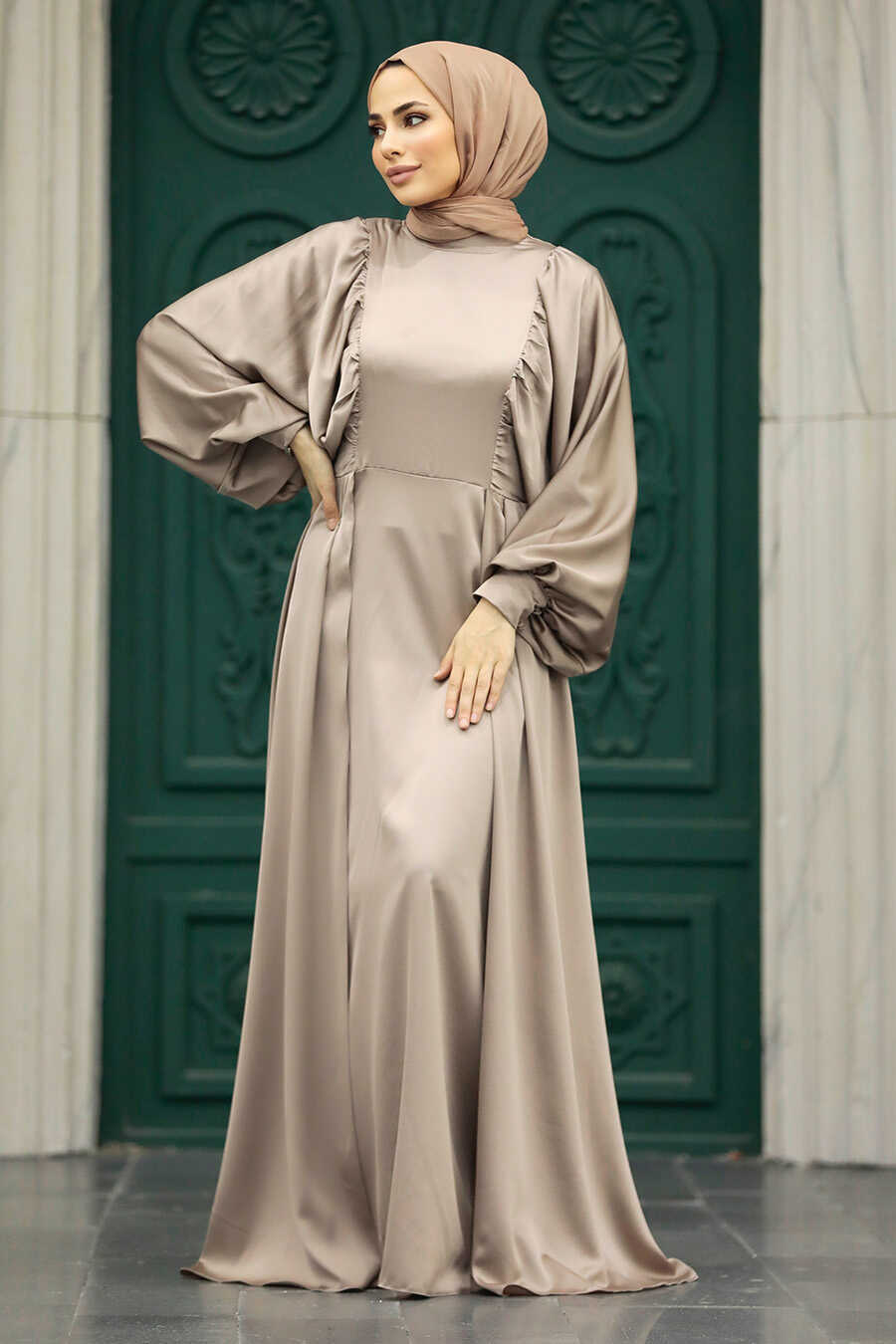 Neva Style - Elegant Mink Islamic Clothing Prom Dress 60201V