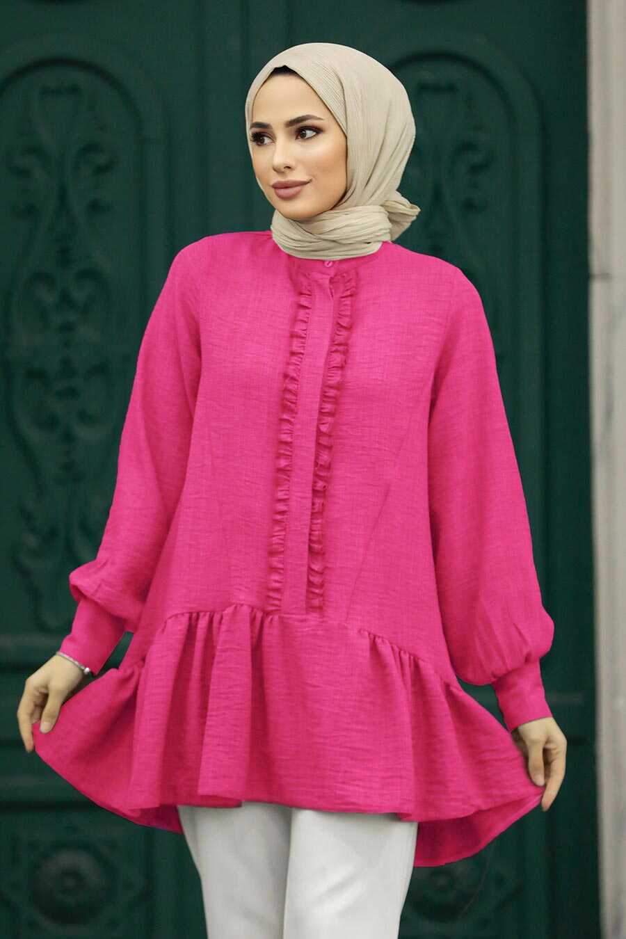 Neva Style - Fushia Hijab For Women Tunic 5898F