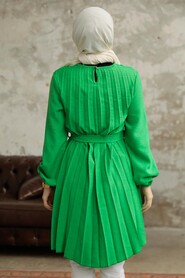Neva Style - Green Hijab Turkish Tunic 41233Y - Thumbnail