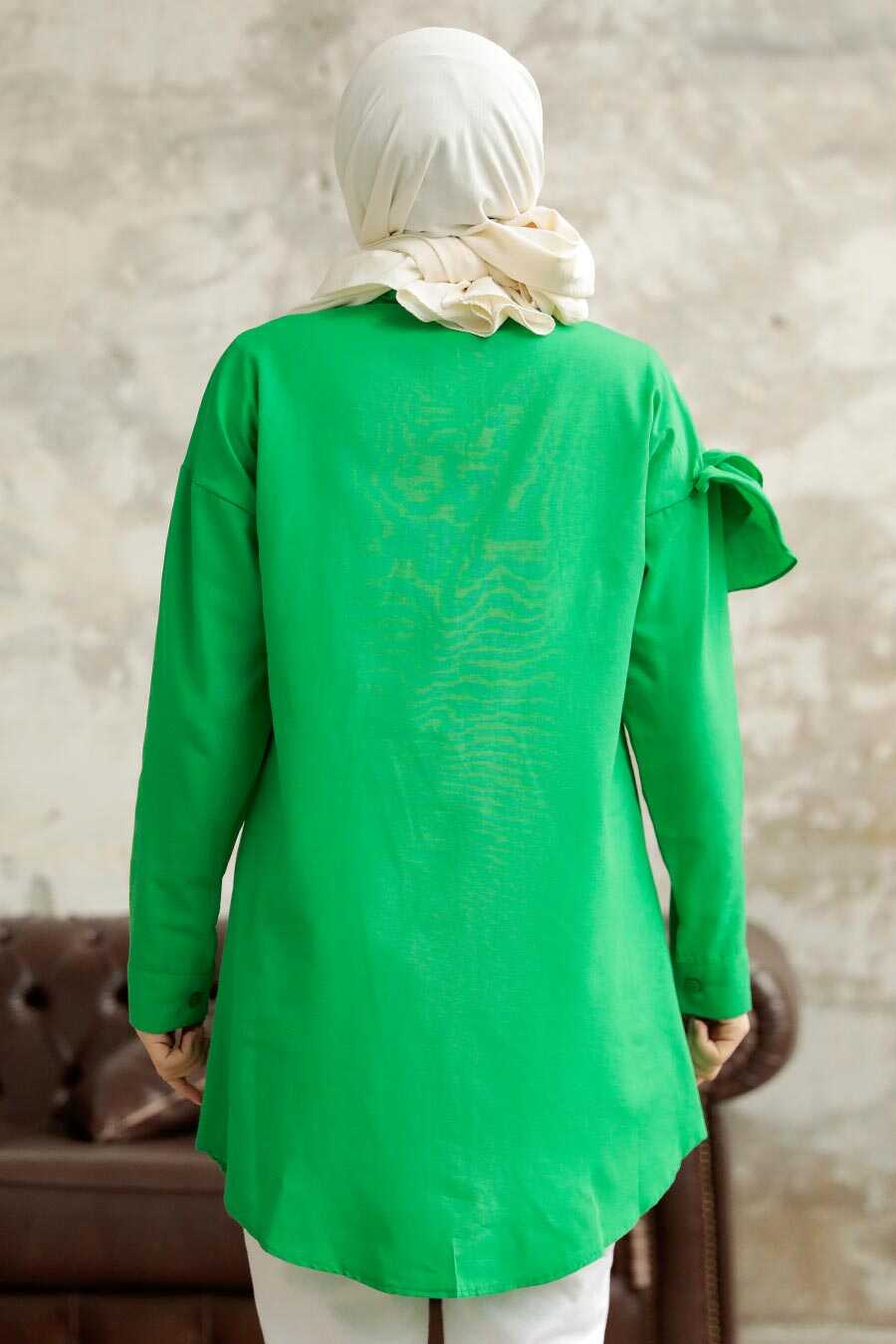 Neva Style - Green Long Sleeve Tunic 11281Y