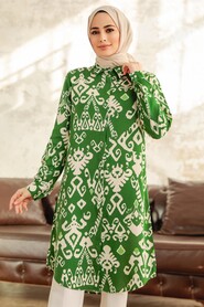 Neva Style - Green Women Tunic 11627Y - Thumbnail
