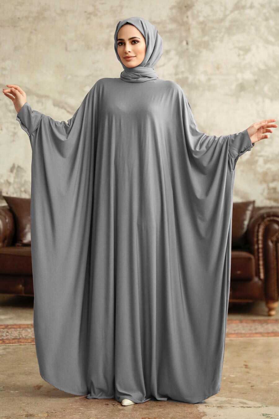 Neva Style - Grey Hijab Dress 5867GR