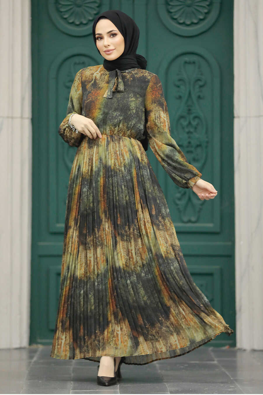 Neva Style - Khaki Long Dress 76871HK