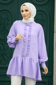 Neva Style - Lila Hijab For Women Tunic 5898LILA - Thumbnail