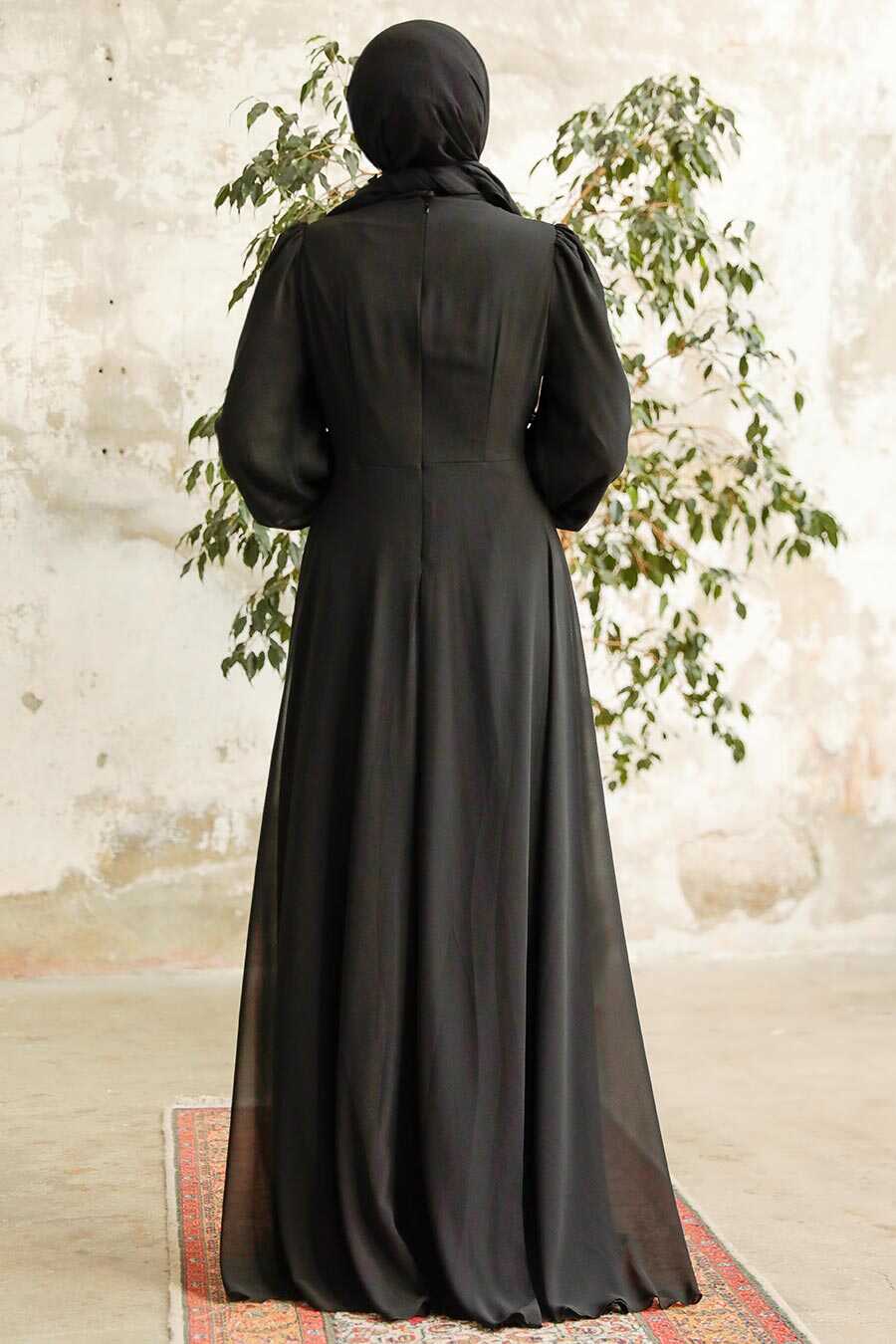 Neva Style - Long Black Hijab Prom Dress 25838S