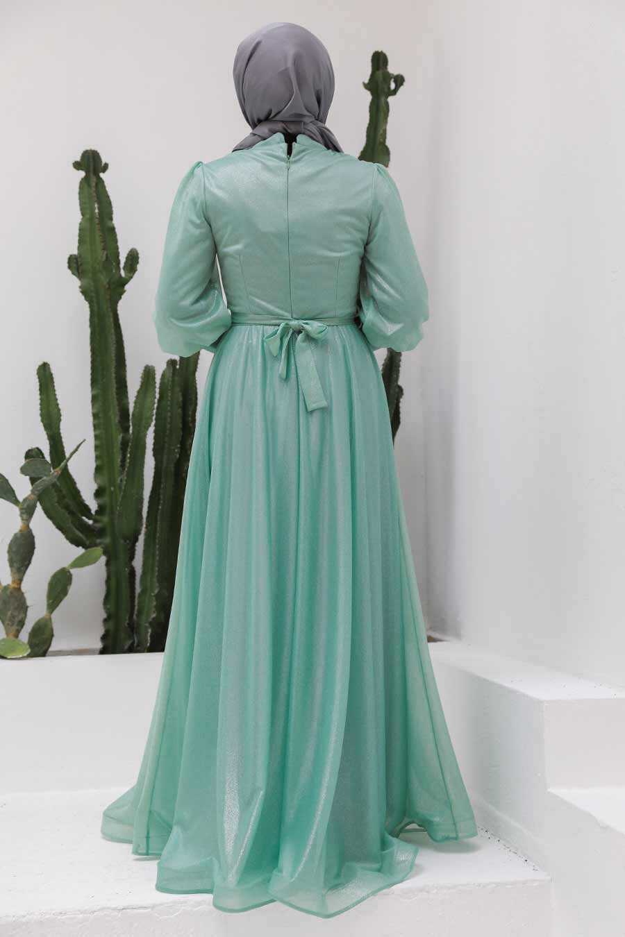 Neva Style - Long Mint Modest Bridesmaid Dress 56721MINT