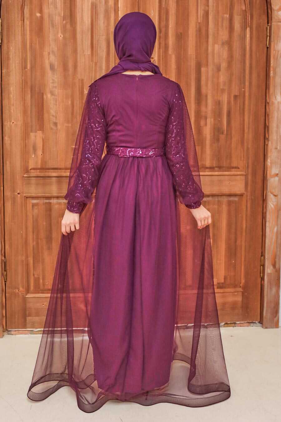 Neva Style - Long Purple Modest Bridesmaid Dress 56291MOR