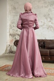 Neva Style - Luxury Dusty Rose Muslim Evening Gown 3774GK - Thumbnail