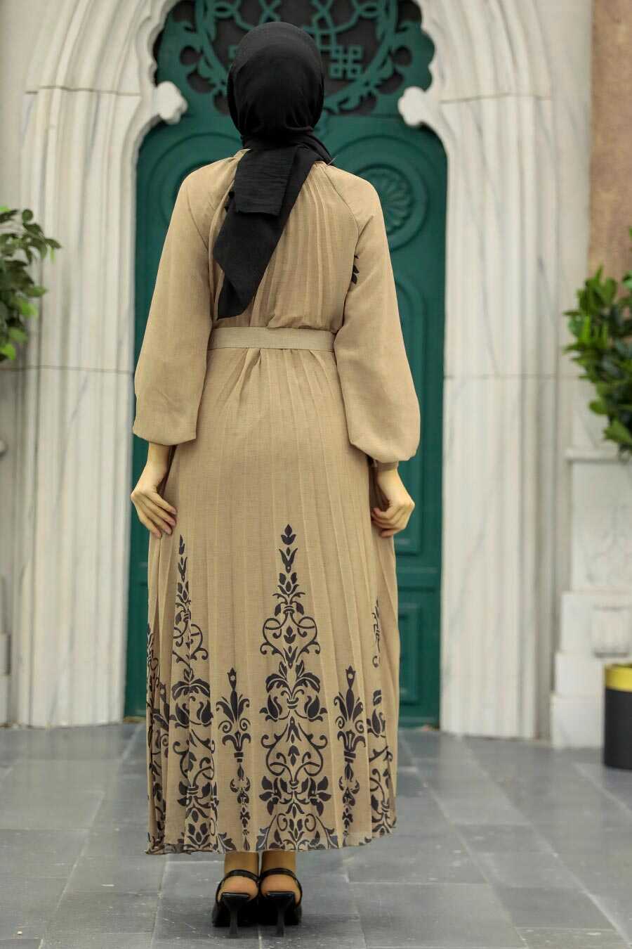Neva Style - Mink Hijab Dress 3817V