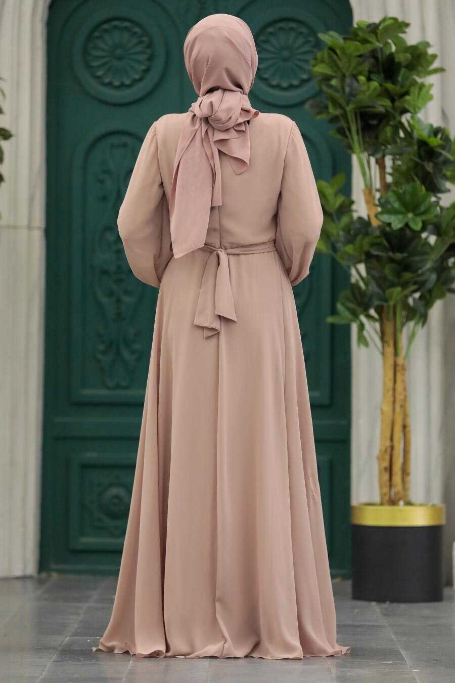  Neva Style - Modern Beige Modest Prom Dress 22153BEJ