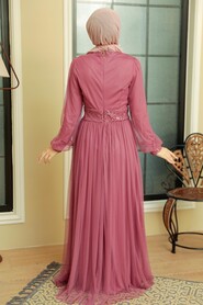 Neva Style - Modern Dusty Rose Muslim Wedding Gown 5696GK - Thumbnail
