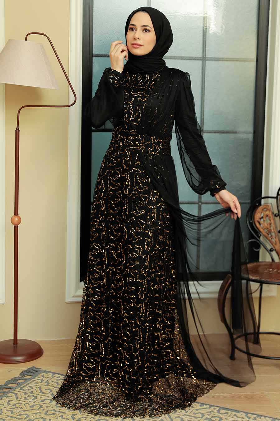 Neva Style - Modern Gold Muslim Wedding Gown 5696GOLD