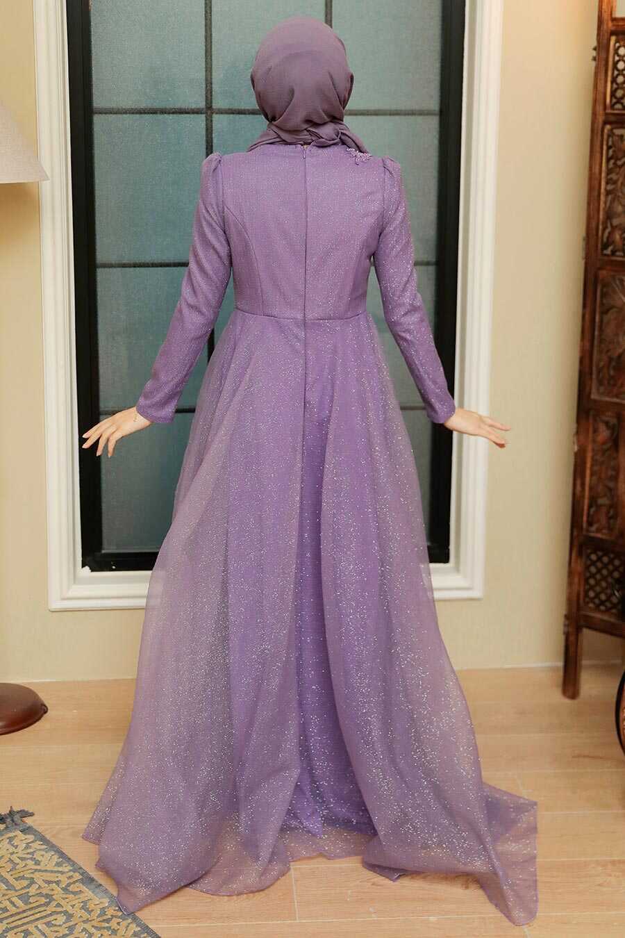 Neva Style - Modern Lila Islamic Prom Dress 22694LILA