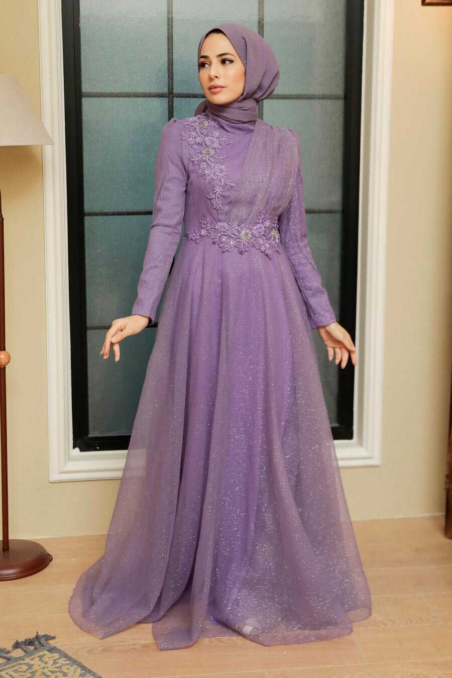 Neva Style - Modern Lila Islamic Prom Dress 22694LILA