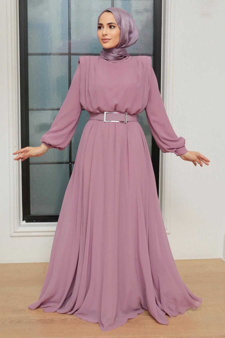 Neva Style - Modern Lila Muslim Bridesmaid Dress 36050LILA